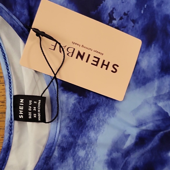 SALE!! Brand New SHEIN BAE TIE DYE 2-PIECE MINI SKORT SET-XS - Picture 3 of 5